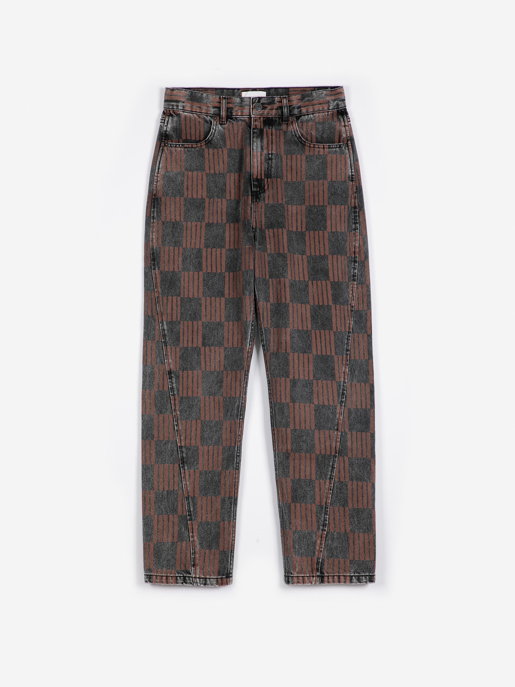 Bobo Choses Almost Moiré All Over Mom Fit Jeans Damen Barrel Leg grau